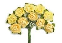 Kaisercraft Under The Gum Leaves Oct 19: F646 - Kaisercraft Mini Paper Blooms - Buttercream