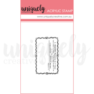 UC1917 : Vintage Pharmacy Mark Making Stamp (Willow & Grace)
