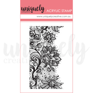 UC1873 : Floral Doily Mini Mark Making Stamp ( Flowering Utopia)