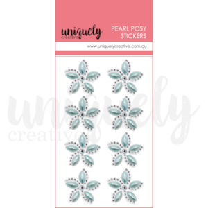 Uniquely Creative Embellishments: UCE1970 : Pearl Posy StickersBlue(Sweet Magnolia (Jul23))