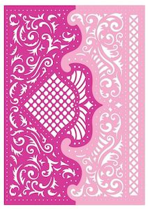 Heartfelt Decorative Die Sets: HCD2-7403 : Fancy Flourish Border Die