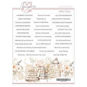 Studio 73 Paper Collections: Stitched with Love A4 Title Sheet - Studio73
