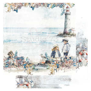 Studio 73 Paper Collections: Lighthouse Keepers : Nautic Dreamers 12x12 Paper