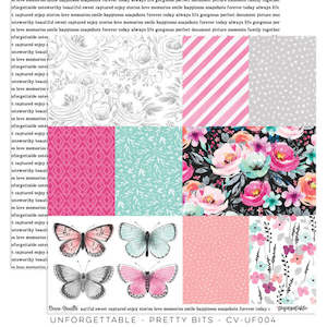 Cocoa Vanilla Unforgettable: Coco Vanilla : CV-UF004 - Unforgettable  Pretty bits Paper