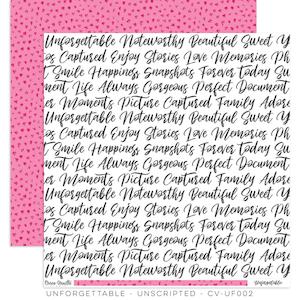 Coco Vanilla : CV-UF002 - Unforgettable  œUnscripted � Paper