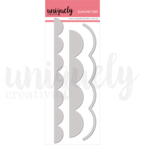 Uniquely Creative Dies: UCD2208 : Oversized Scallop Strip Die (Heart & Soul)