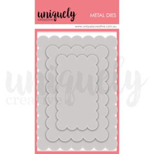 UCD2207 : Oversized Scalloped Nesting Rectangle Die (Heart & Soul)