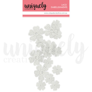 Tranquility June21 Uniquely Creative: UCE1848 : Mixed Lace Flowers - Tranquility (Uniquely Creative)