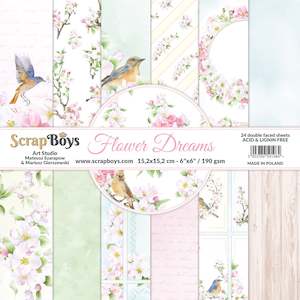 Scrapboys 6x6 Paper Pack- FLDR-09 (Flower Dreams)