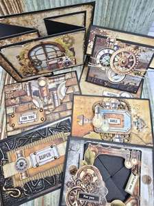 Cardmaking Kits No Instructions: SA2511 - Six Masculine Cards as taught at Scrap Affair Tauranga 2025 (CK)