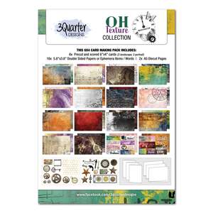 3quarter Designs: 3Quarter Designs - OH Texture 6" x 4" Card Pack