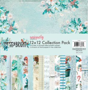 Uniquely Creative 1: Merry & Bright Collection Pack (12x12 paper pad & Creative Cuts)