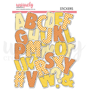 UCE2163 : Chipboard Alpha Stickers (Written in the Stars)