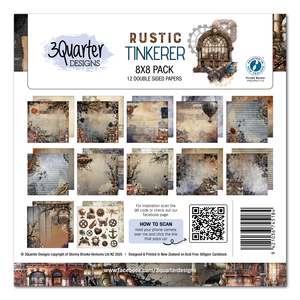 3quarter Designs: 3Quarter Designs - 8" x 8" Rustic Tinkerer Collection