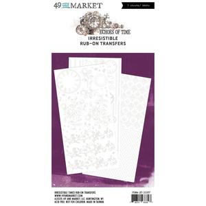 49 And Market: 49 & Market Echoes of Time - Irresistible Rub On Transfers 6"x12" (3 sheets)