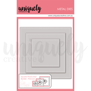 UCD2223 : Square Photo Mat Border Die - Pierced (Whispers of Wisdom)
