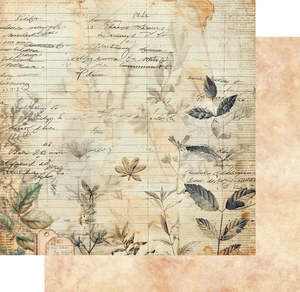 Uniquely Creative Papers: Botanical Ledger 12x12 Paper