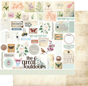 Uniquely Creative Papers: Documented Flora 12x12 Paper