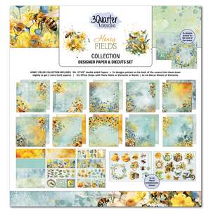 3quarter Designs: Honey Fields 12" x 12" Collection (3 Quarters)