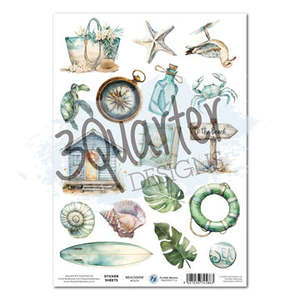 3quarter Designs: Beachside Life Sticker Sheet (3 Quarters) (Copy)