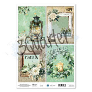 3quarter Designs: Sage Candlelight Vellum Sheet (3Quarter Designs)