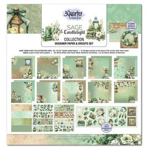 3quarter Designs: Sage Candlelight 12" x 12" Collection (3 Quarters)