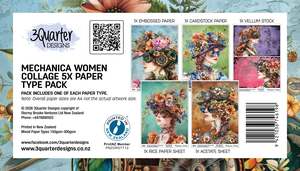 3quarter Designs: Floral Mechanica Collage Pack