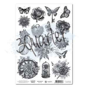 Floral Mechanica A4 Acetate Sheet