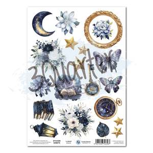 3quarter Designs: Lunar Horoscopes A4 Sticker Sheet