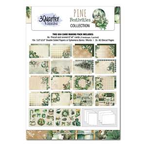3quarter Designs: Pine Festivities 6" x 4" Card Pack