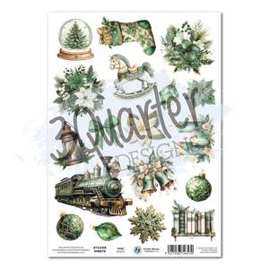 3quarter Designs: Pine Festivities A4 Sticker Sheet