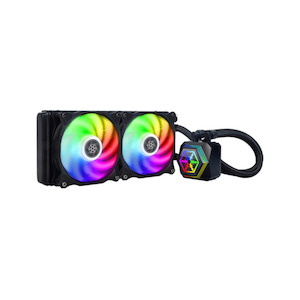 Cooling: SilverStone PF240-ARGB-V2 PermaFrost Liquid Cooler - Dual Fan