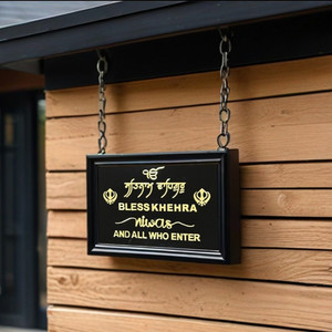 Raised letters Acrylic House Signs (Punjabi) WOW CUSTOM SIGNS