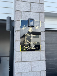 Raised letters Acrylic house signs (Hindu) WOW CUSTOM SIGNS