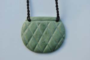Jade Form: Harakeke Kete Pendant