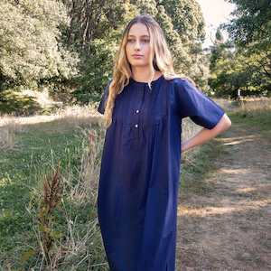 Cranfields Organic Cotton Nightdresses: Organic Cotton Nightdress | Sunday Navy
