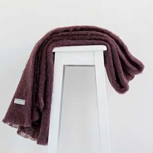 New Zealand Made Throws Blankets: Mohair Throw | Mulberry