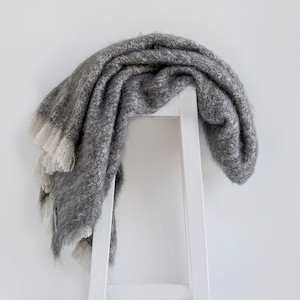 New Zealand Made Throws Blankets: Alpaca Throw | Natural Granite