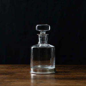 Italian Pewter & Crystal Spirit Decanter