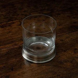 Italian Pewter and Crystal Glass | Whiskey