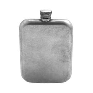 1914 English Oxidised Pewter Hip Flask | 6oz