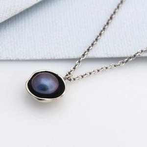 Louise Douglas | Pearl Cap Necklace | Silver