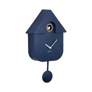 1st Anniversary Gift Guide Paper And Clocks: Modern Cuckoo Clock | Dark Blue