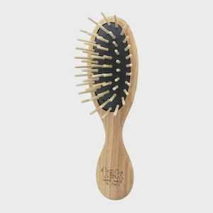 5th Anniversary Wood And Silverware: Small Oval Ash Wood Purse Brush