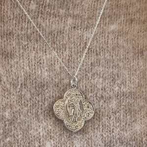 5th Anniversary Wood And Silverware: British Made Angel Medal