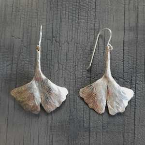5th Anniversary Wood And Silverware: Emma Cunningham | Ginko Leaf Earrings