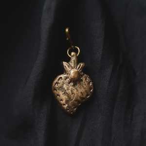 8th Anniversary Bronze And Linen Lace: Emma Cunningham | Bronze Heart Charm