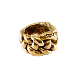 8th Anniversary Bronze And Linen Lace: Pesci Che Volano | Treccia Bronze Ring