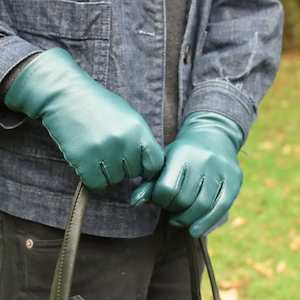 Women's Leather Gloves – Silk Lined – Touch Screen | Teal