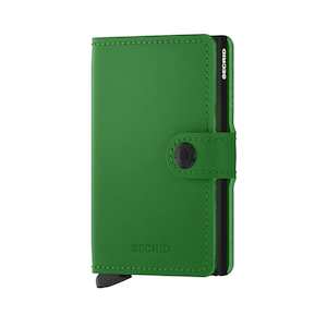 Secrid Mini Wallet Matte Leather: Secrid Matte Leather Mini Wallet | Bright Green